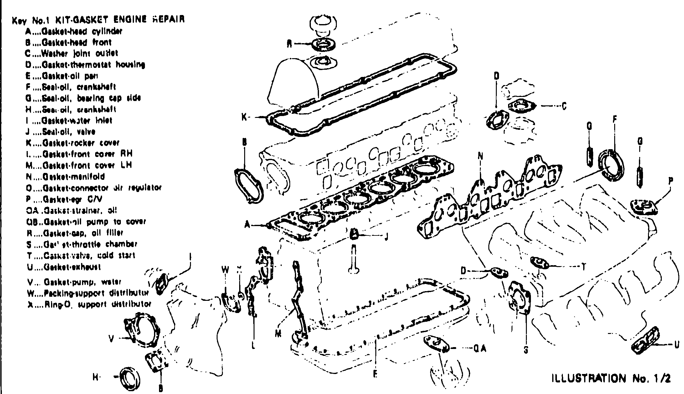 engine (exploded view2) engine gaskets1